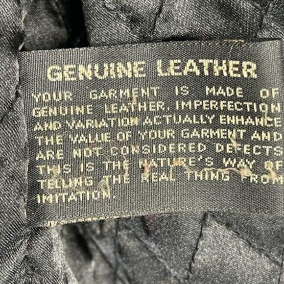 London Brando Men's Leather Jacket Black Sz XL Long Sleeves Zip Front Biker Moto - Picture 7 of 10